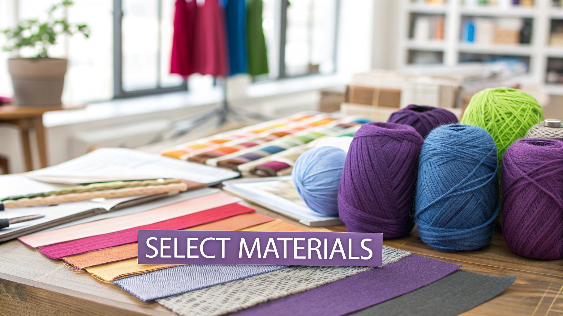 materials for designing your own socks