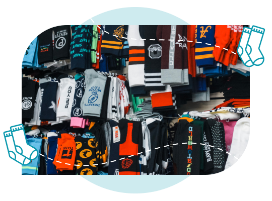 Bulk amount of socks